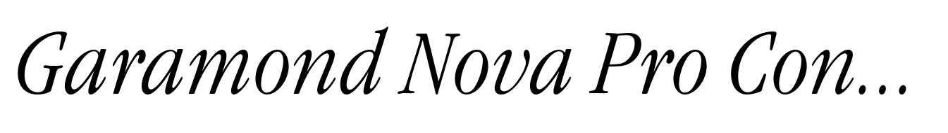 Garamond Nova Pro Condensed Light Italic