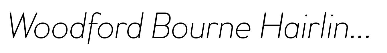 Woodford Bourne Hairline Italic
