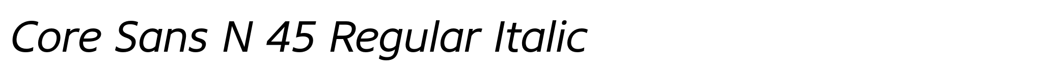 Core Sans N 45 Regular Italic image