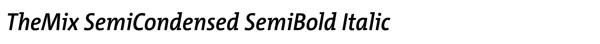 TheMix SemiCondensed SemiBold Italic image