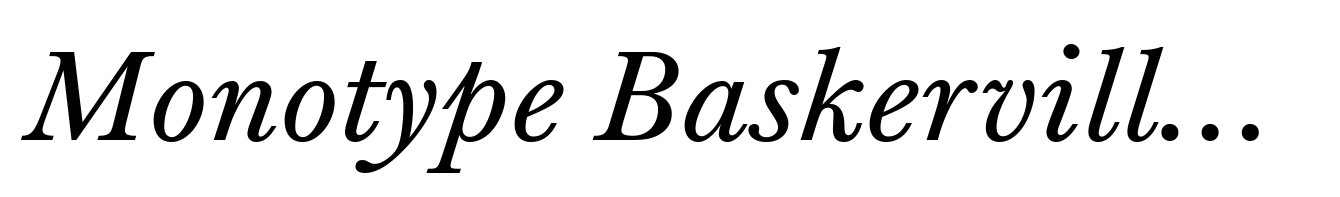 Monotype Baskerville eText Italic