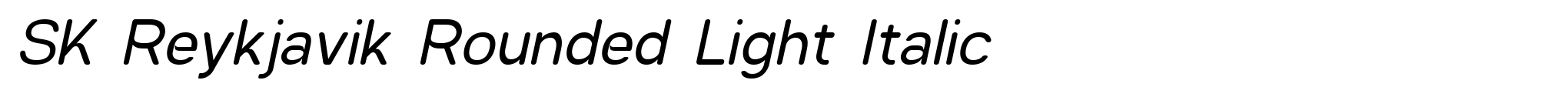 SK Reykjavik Rounded Light Italic image