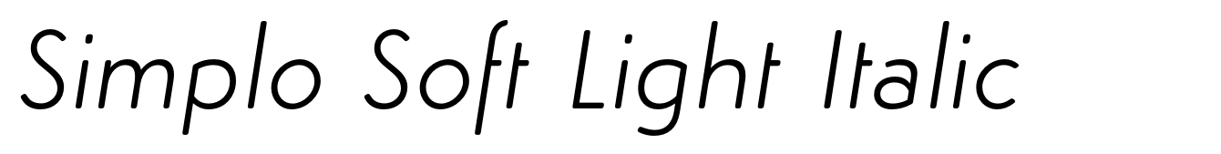 Simplo Soft Light Italic