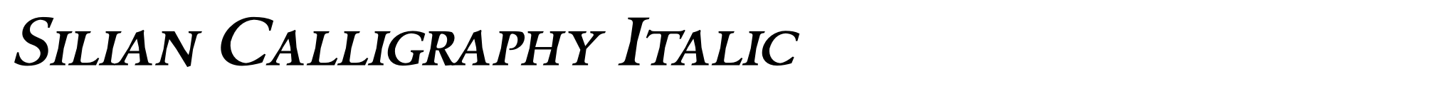 Silian Calligraphy Italic image