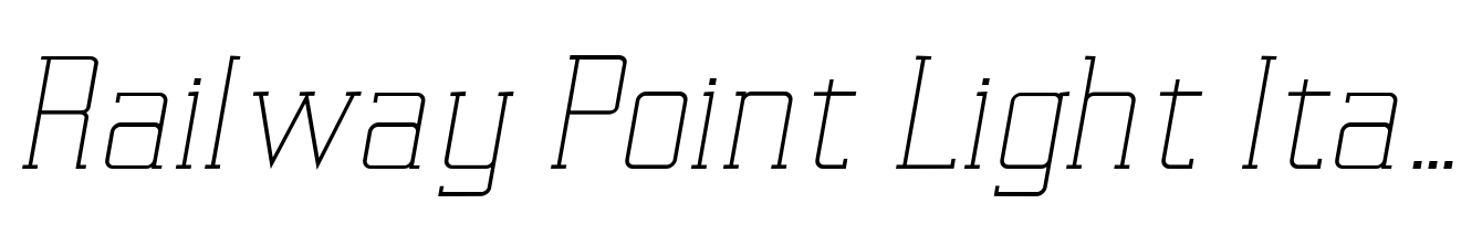 Railway Point Light Italic