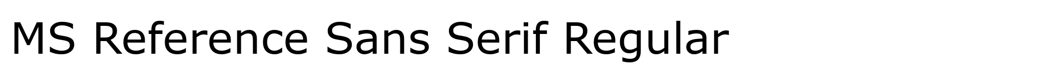 MS Reference Sans Serif Regular image