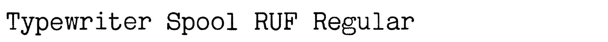Typewriter Spool RUF Regular image