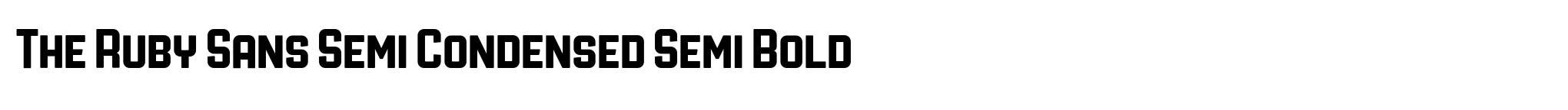 The Ruby Sans Semi Condensed Semi Bold image
