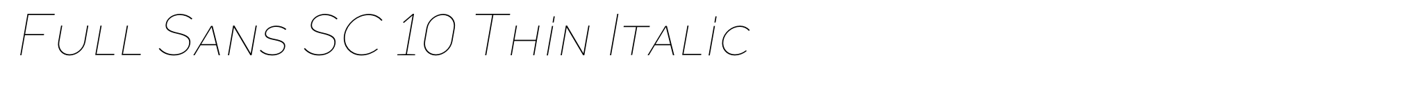 Full Sans SC 10 Thin Italic image