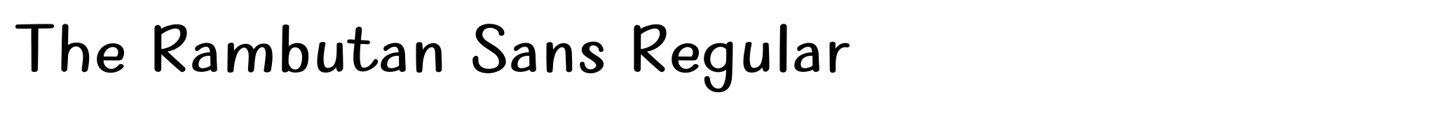 The Rambutan Sans Regular image