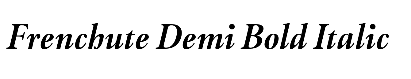 Frenchute Demi Bold Italic