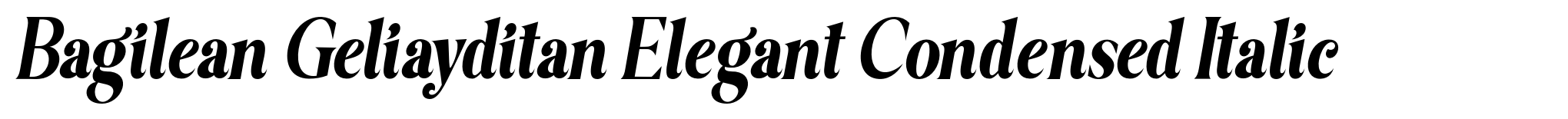 Bagilean Geliayditan Elegant Condensed Italic image