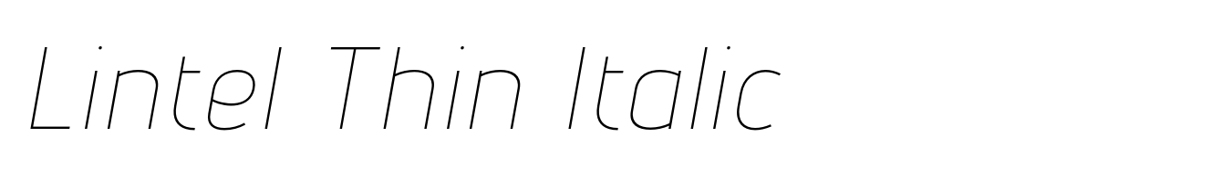 Lintel Thin Italic