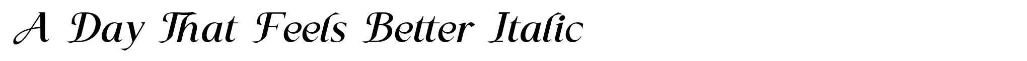 A Day That Feels Better Italic image