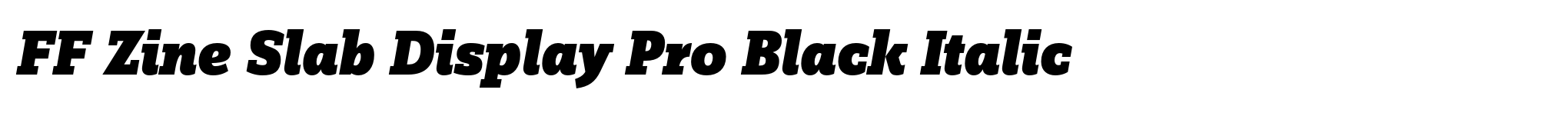 FF Zine Slab Display Pro Black Italic image