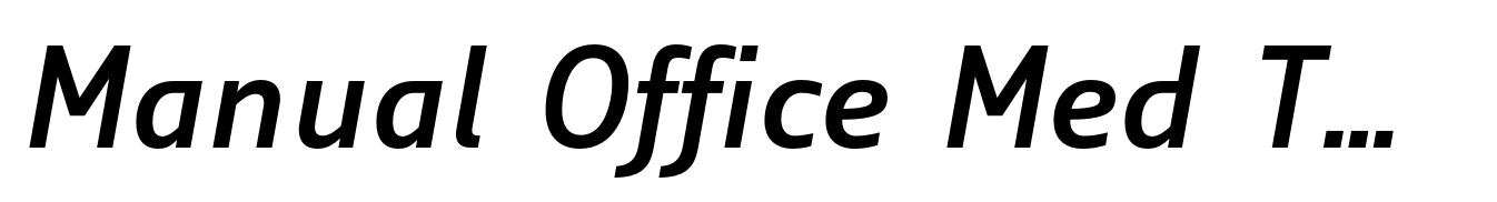 Manual Office Med TF Italic