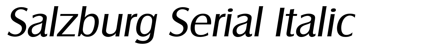 Salzburg Serial Italic