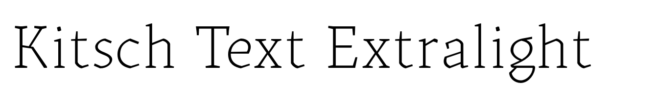 Kitsch Text Extralight