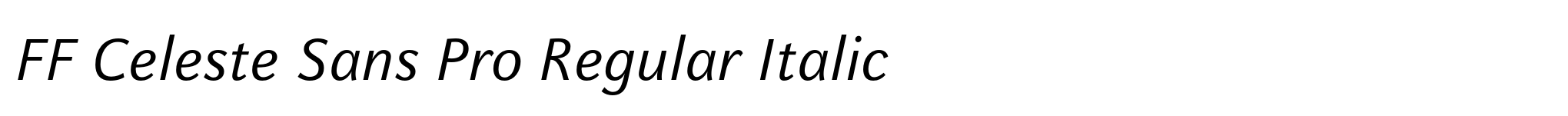 FF Celeste Sans Pro Regular Italic image