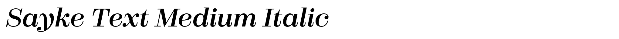 Sayke Text Medium Italic image