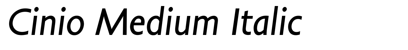 Cinio Medium Italic