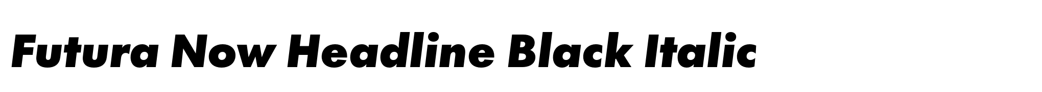 Futura Now Headline Black Italic image