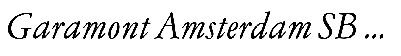 Garamont Amsterdam SB Roman Italic