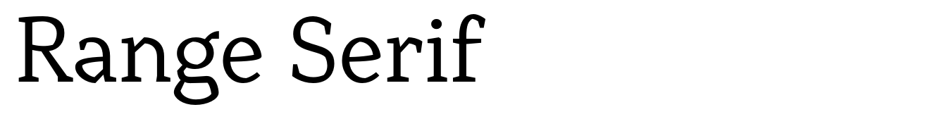Range Serif