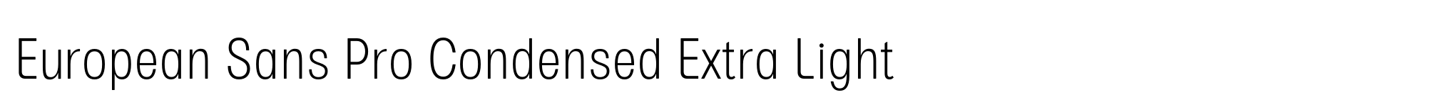 European Sans Pro Condensed Extra Light image
