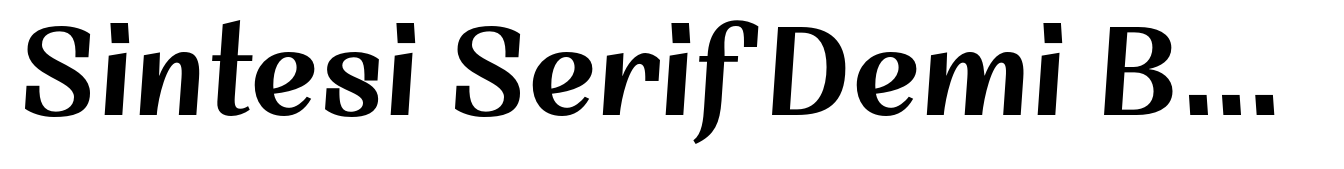 Sintesi Serif Demi Bold Italic