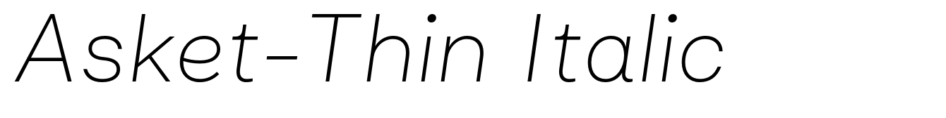 Asket-Thin Italic