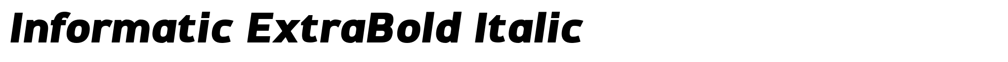 Informatic ExtraBold Italic image