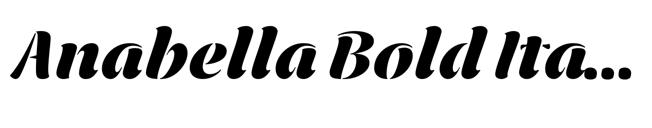 Anabella Bold Italic Stencil