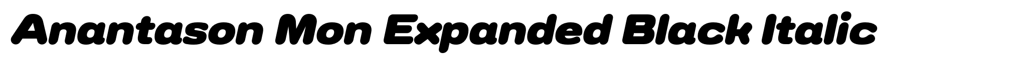 Anantason Mon Expanded Black Italic image