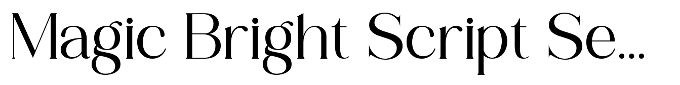 Magic Bright Script Serif Lowercase