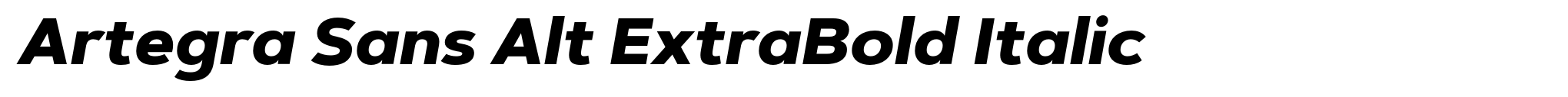 Artegra Sans Alt ExtraBold Italic image