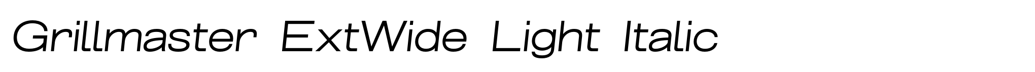 Grillmaster ExtWide Light Italic image