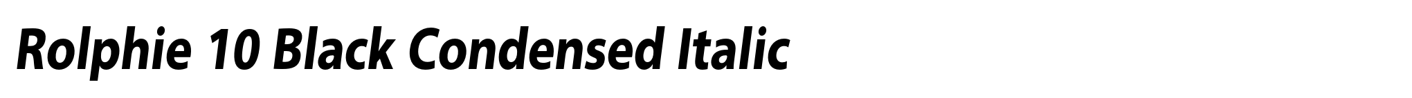 Rolphie 10 Black Condensed Italic image