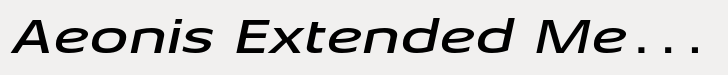 Aeonis Pro Extended Medium Italic