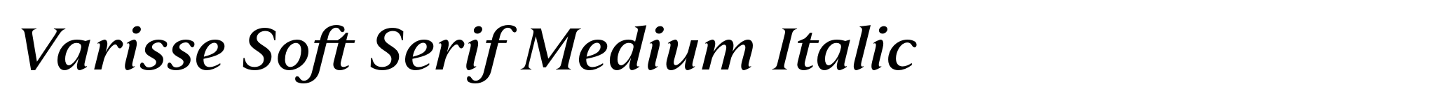 Varisse Soft Serif Medium Italic image