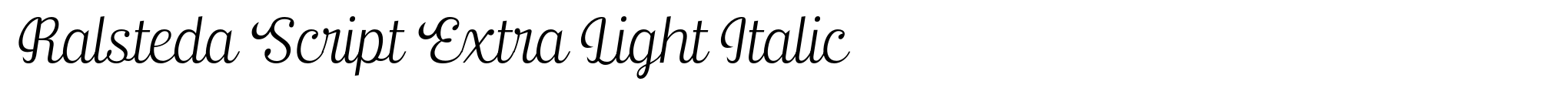 Ralsteda Script Extra Light Italic image