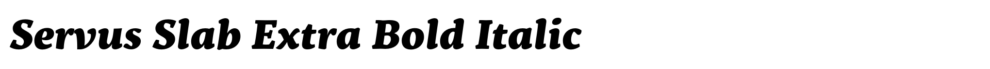 Servus Slab Extra Bold Italic image