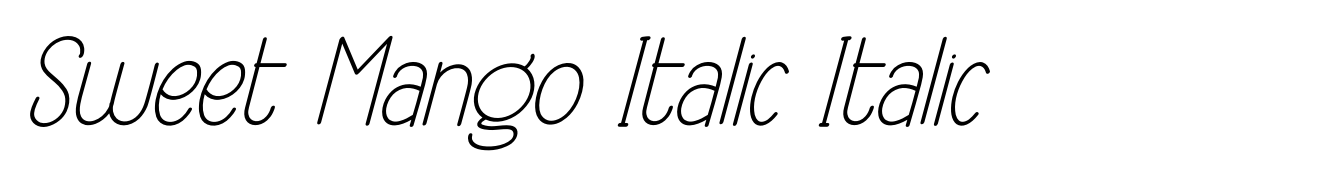 Sweet Mango Italic Italic