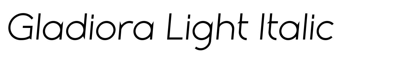 Gladiora Light Italic