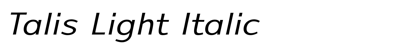 Talis Light Italic