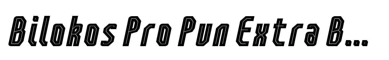 Bilokos Pro Pun Extra Bold Condensed Italic