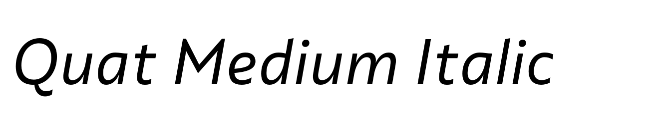 Quat Medium Italic