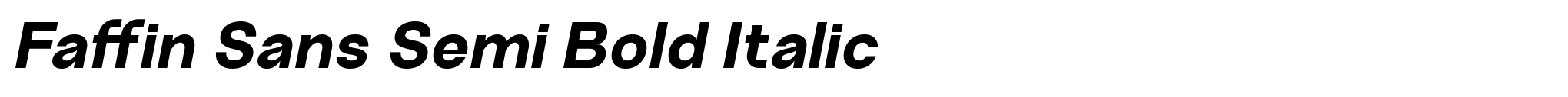Faffin Sans Semi Bold Italic image