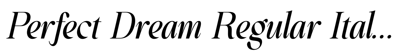 Perfect Dream Regular Italic Condensed