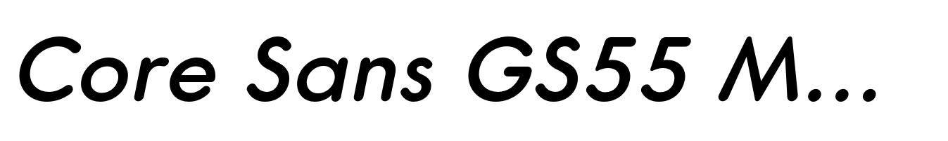 Core Sans GS55 Medium Italic